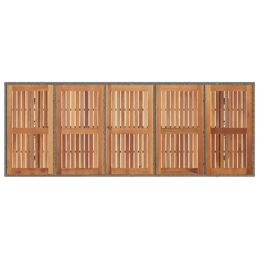 Mesa De Jardín Superficie Madera Acacia Ratán