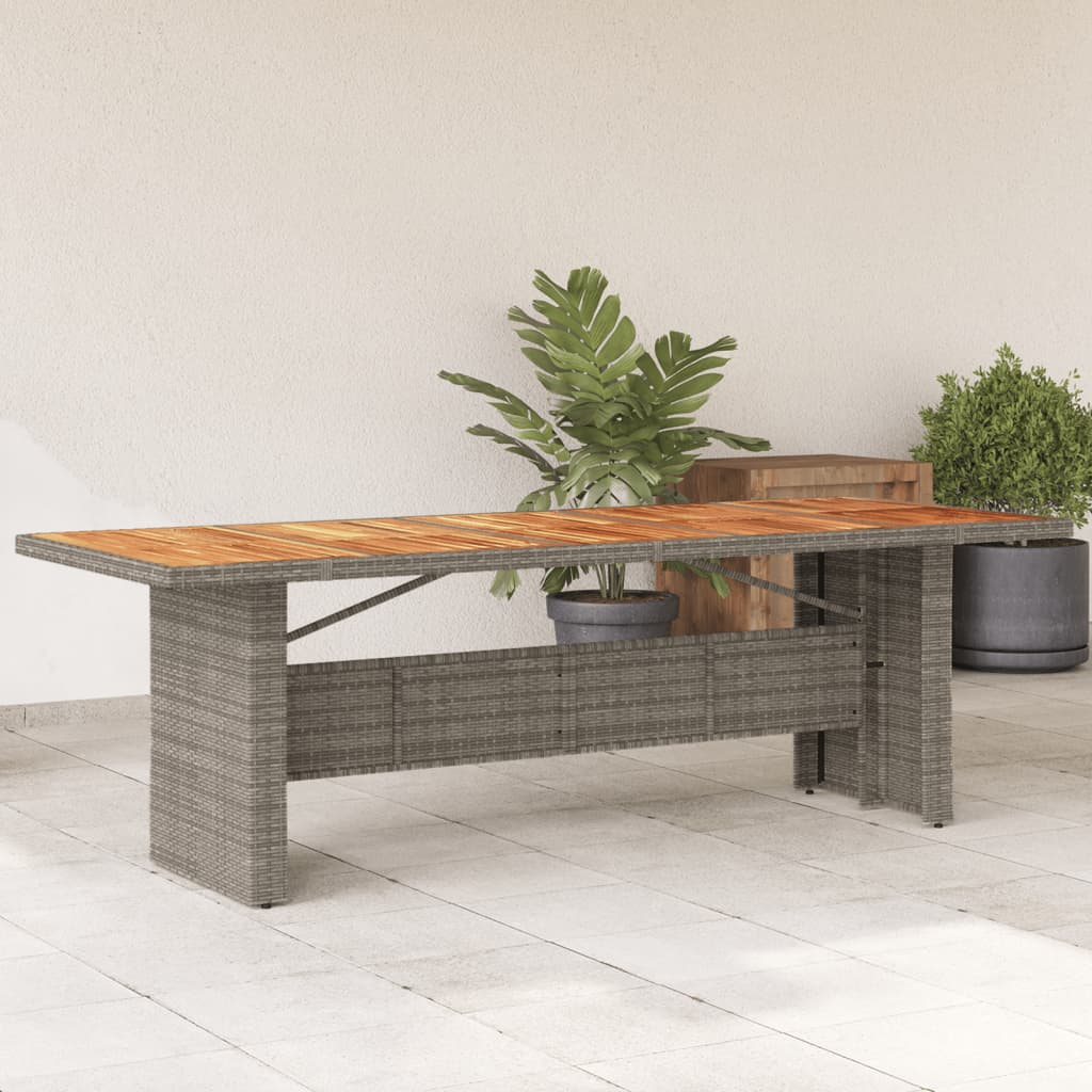 Mesa De Jardín Superficie Madera Acacia Ratán