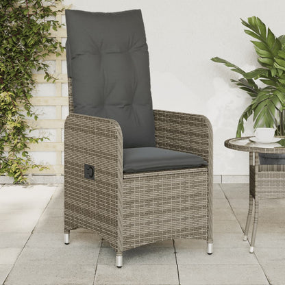 Silla De Jardín Reclinable Con Cojines Ratán Sintético