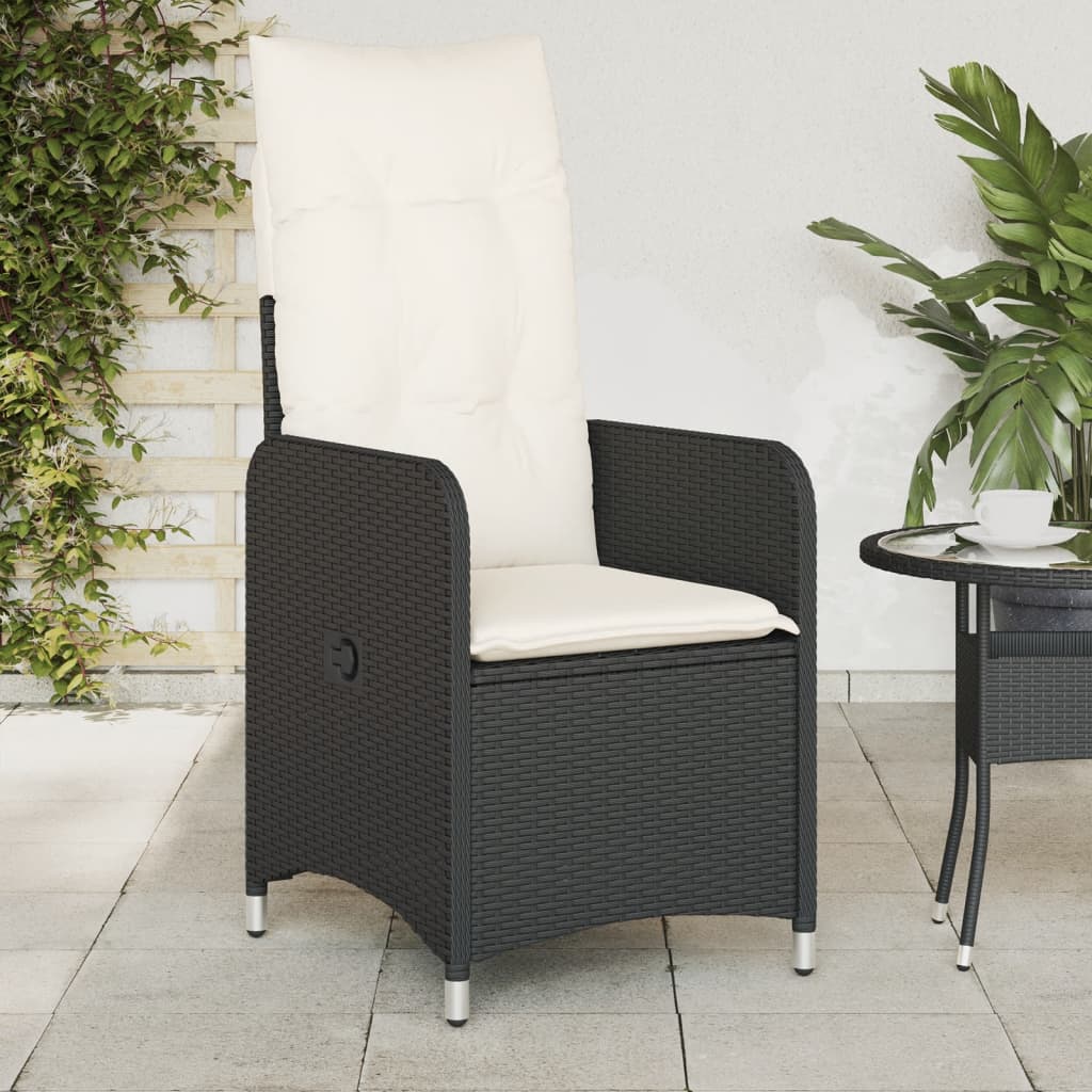 Silla De Jardín Reclinable Con Cojines Ratán Sintético
