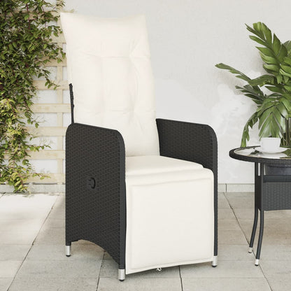 Silla De Jardín Reclinable Con Cojines Ratán Sintético