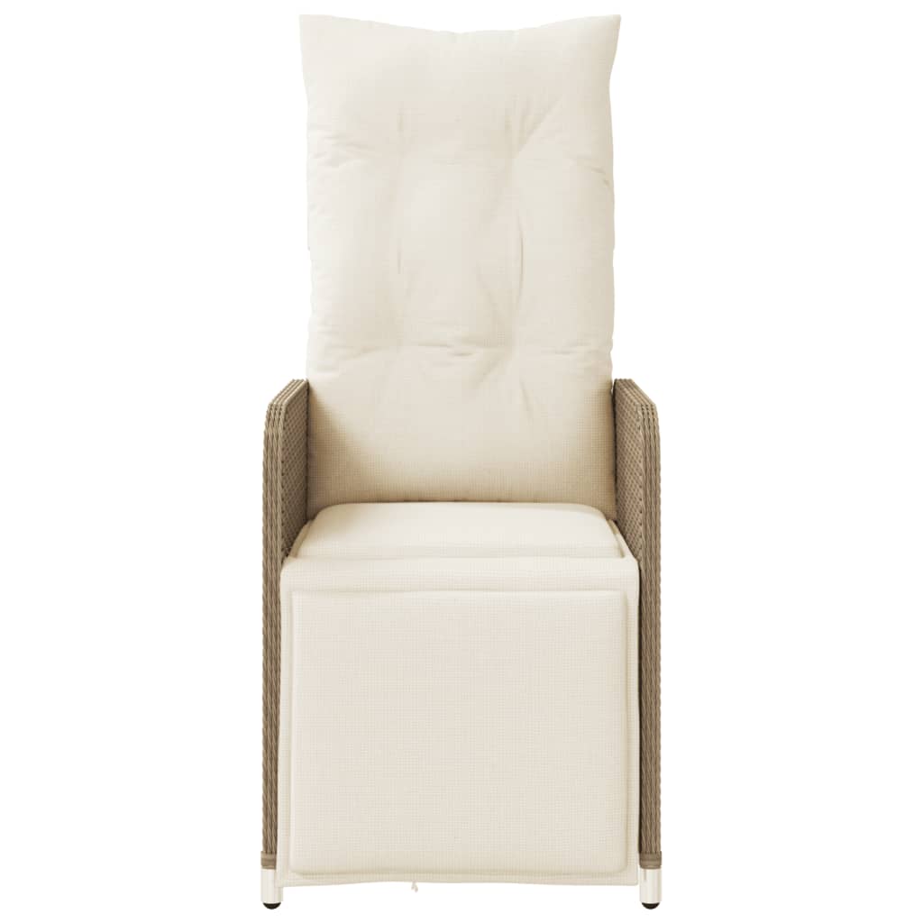 Silla De Jardín Reclinable Con Cojines Ratán Sintético
