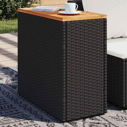 Mesa Auxiliar Jardín Tapa Vidrio Ratán Pe 58X27,5X55 Cm