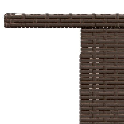 Mesa De Jardín Superficie Vidrio Ratán Pe 100X55X73 Cm
