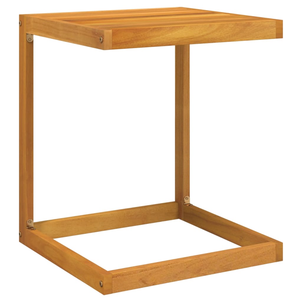 Mesa En Forma De C Madera Maciza De Acacia 42X40X50 Cm