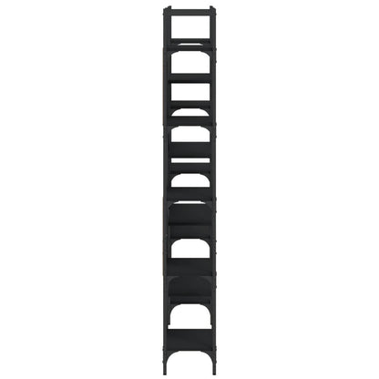 Estantería Madera De Ingeniería Negra 155,5X24X166,5 Cm