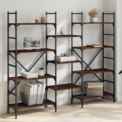 Estantería Madera De Ingeniería Negra 127,5X28,5X172,5 Cm