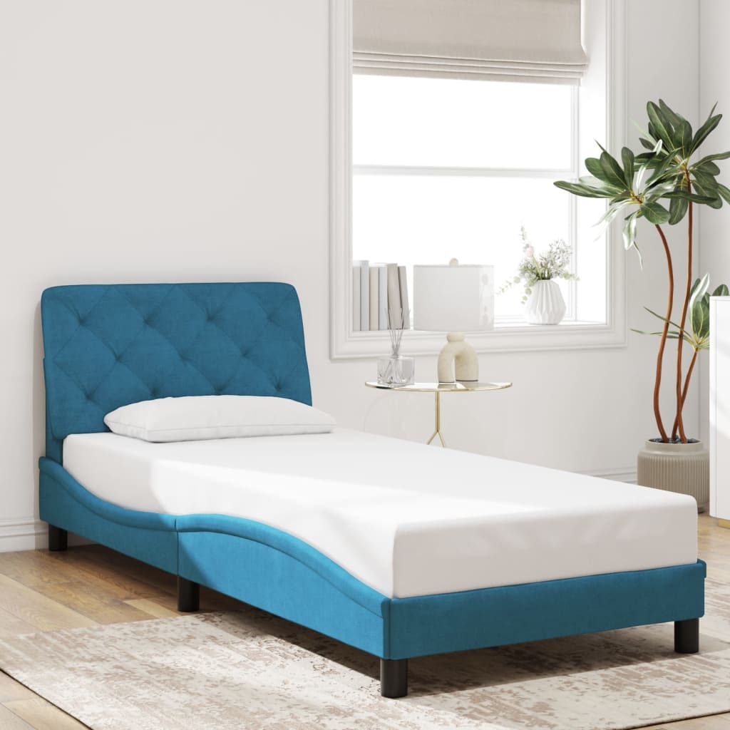 Estructura De Cama Sin Colchón Terciopelo