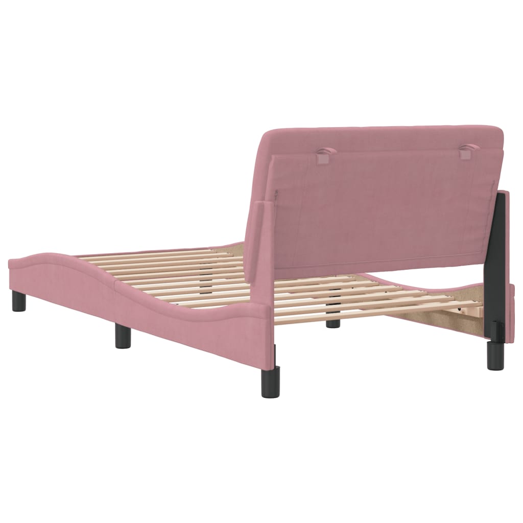 Estructura De Cama Sin Colchón Terciopelo