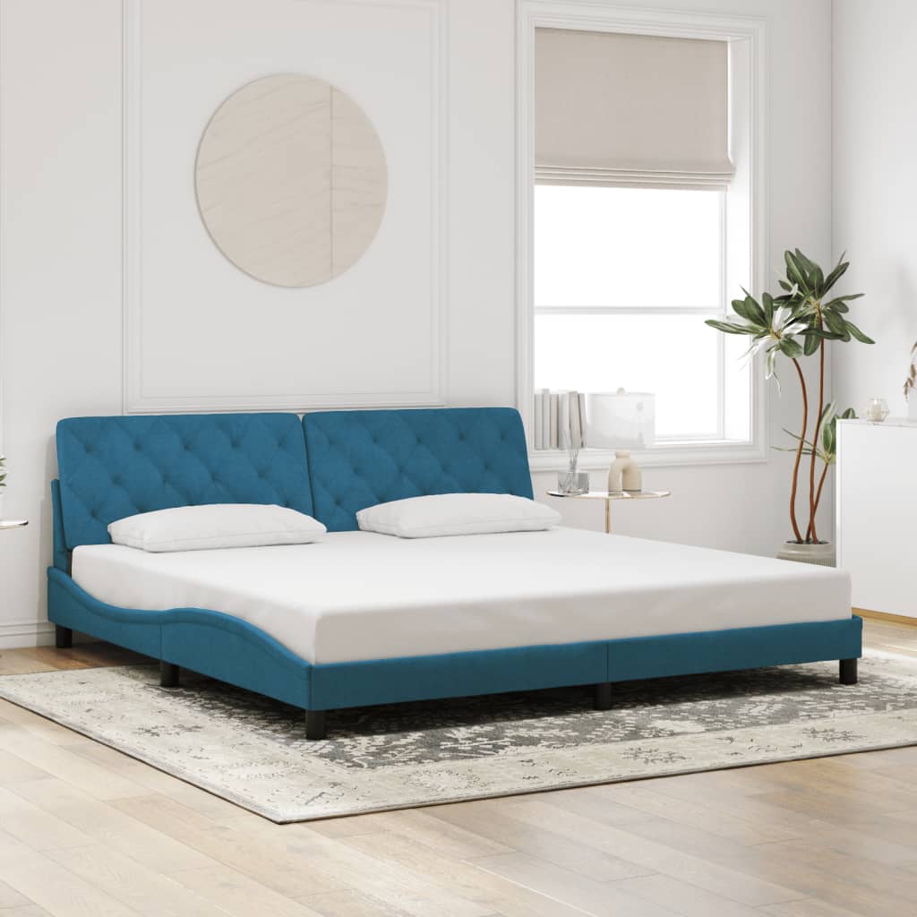Estructura De Cama Sin Colchón Terciopelo