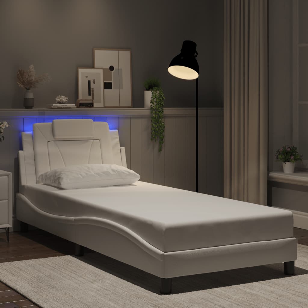 Estructura De Cama Viana Con Led Sin Colchón