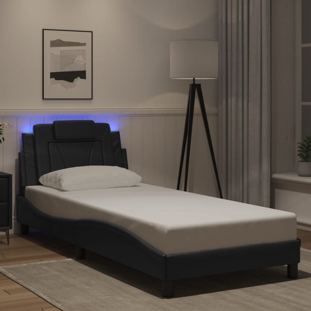 Estructura De Cama Viana Con Led Sin Colchón
