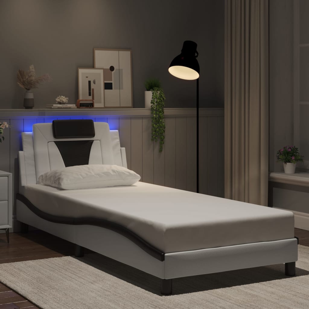 Estructura De Cama Viana Con Led Sin Colchón