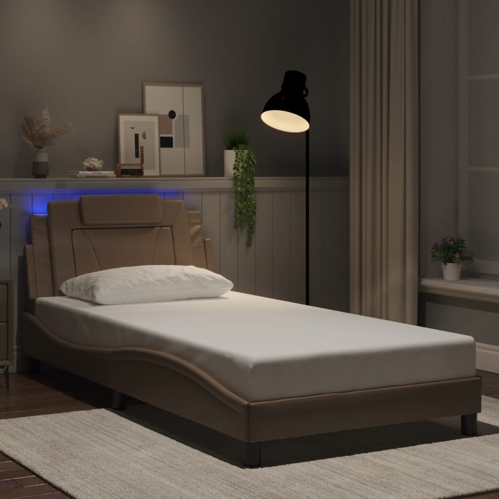 Estructura De Cama Viana Con Led Sin Colchón