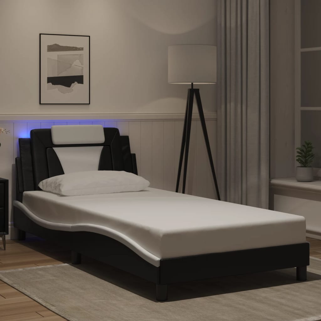 Estructura De Cama Viana Con Led Sin Colchón