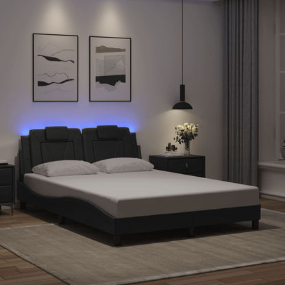 Estructura De Cama Viana Con Led Sin Colchón