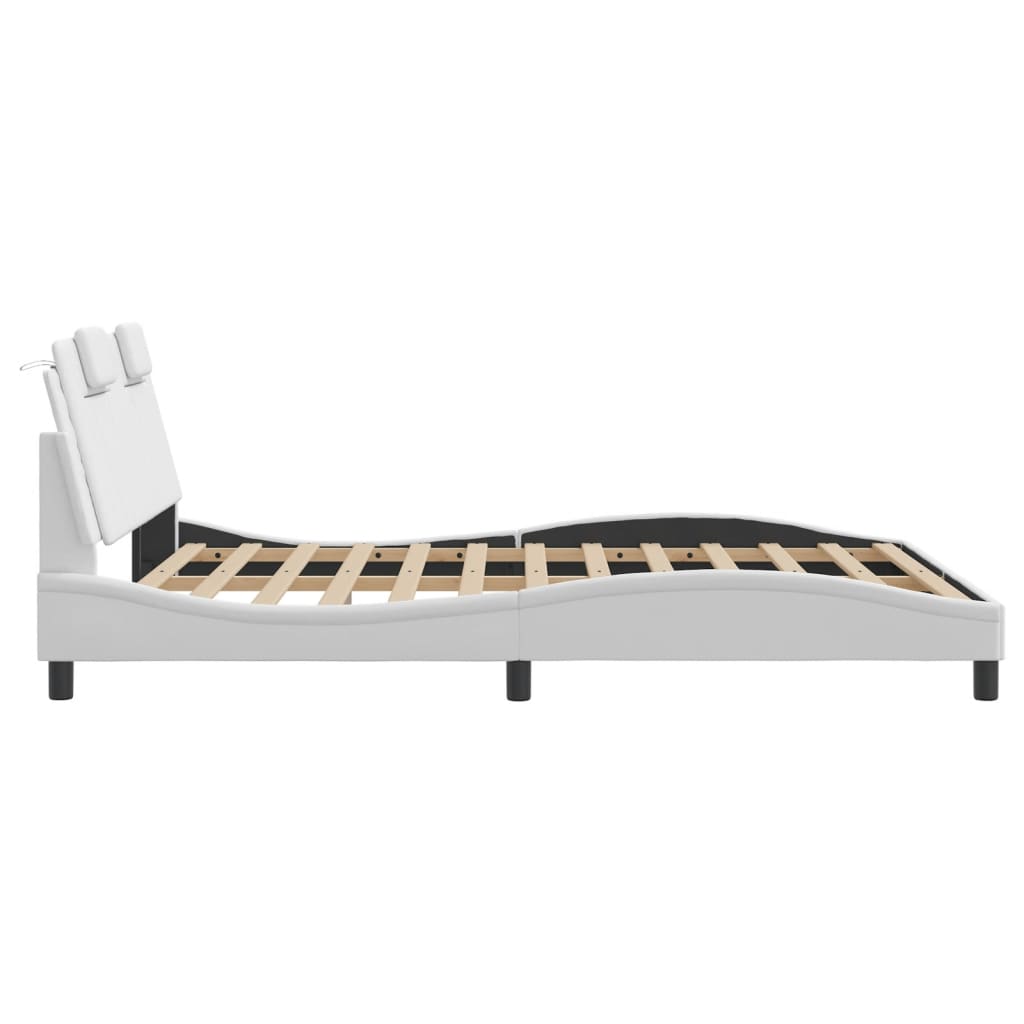 Estructura De Cama Viana Con Led Sin Colchón