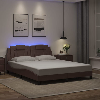 Estructura De Cama Viana Con Led Sin Colchón