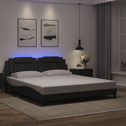 Estructura De Cama Viana Con Led Sin Colchón