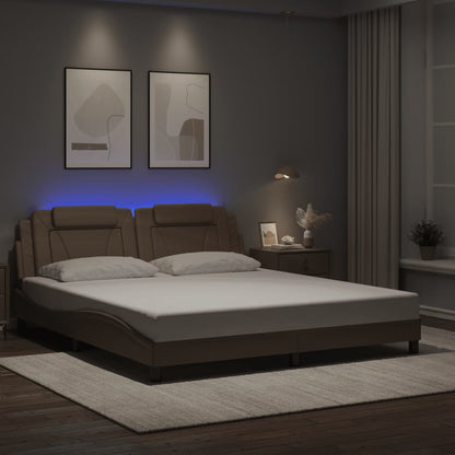 Estructura De Cama Viana Con Led Sin Colchón