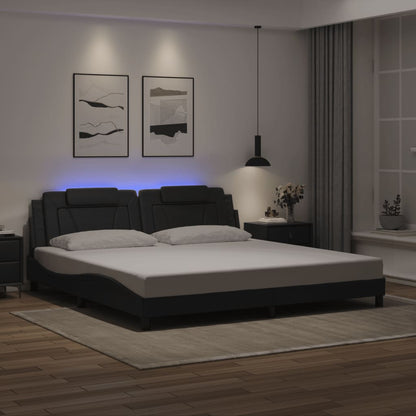 Estructura De Cama Viana Con Led Sin Colchón