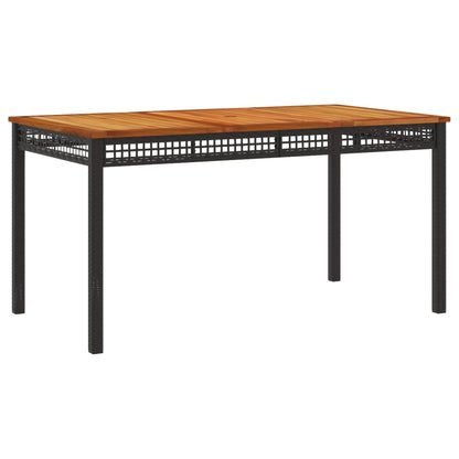 Juego Comedor Jardín 4 Piezas Con Cojines Ratán Sintético Negro
