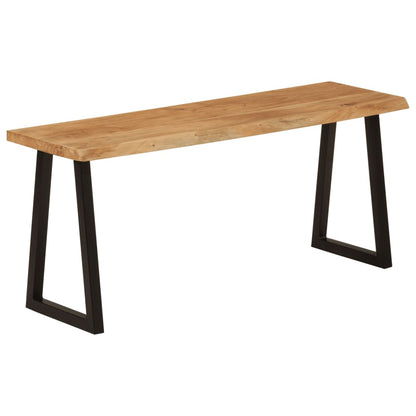 Banco Con Borde Natural De Madera De Acacia Maciza 105 Cm