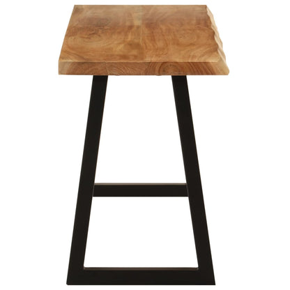 Banco Con Borde Natural De Madera De Acacia Maciza 105 Cm