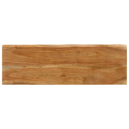 Banco Con Borde Natural De Madera De Acacia Maciza 105 Cm