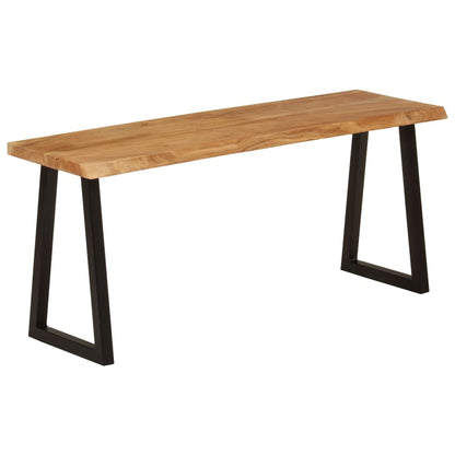 Banco Con Borde Natural De Madera De Acacia Maciza 105 Cm