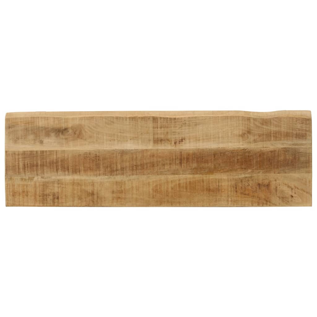 Banco Con Borde Natural De Madera De Mango Maciza 105 Cm