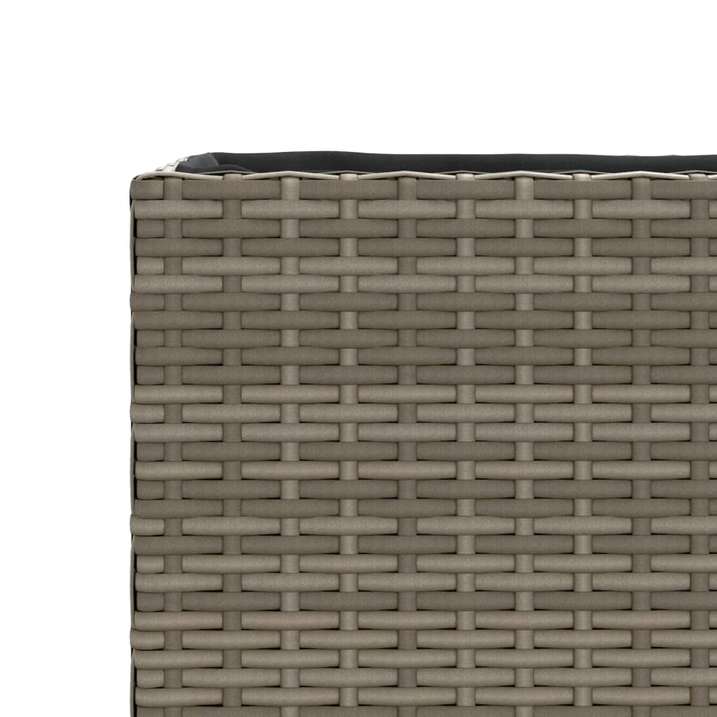 Jardineras Con 2 Maceteros 2 Uds Ratán Pe 90X20X40 Cm
