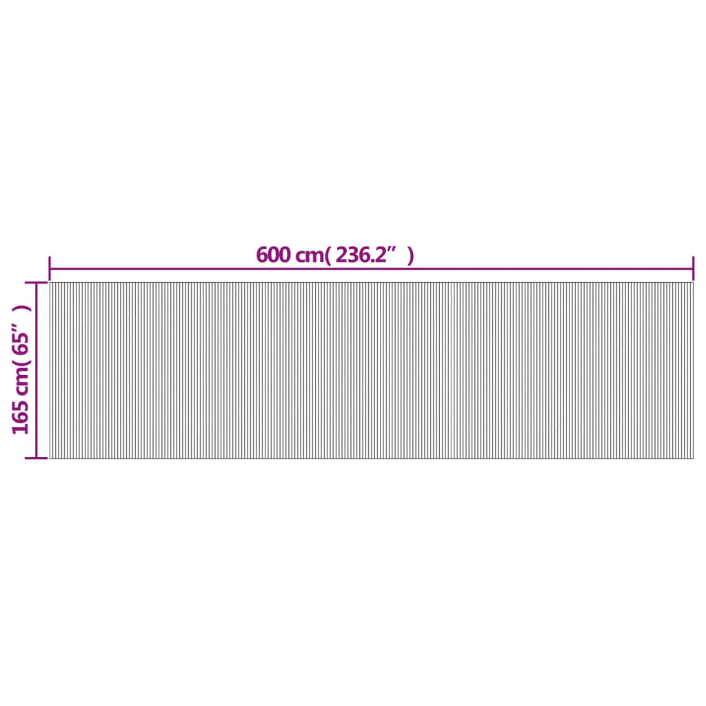 Biombo Divisor De Bambú Ancho Alto 165 Cm
