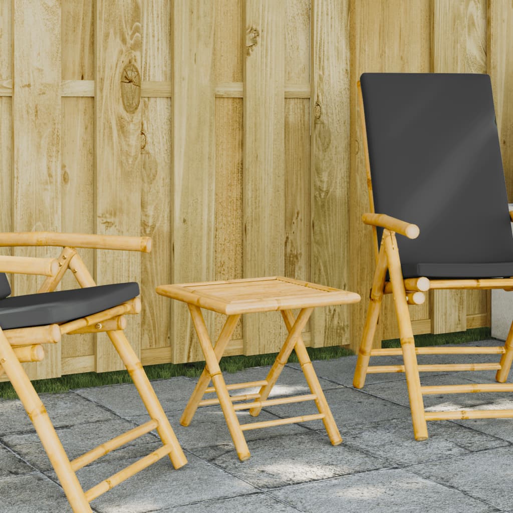 Mesa Plegable De Jardín De Bambú Ø