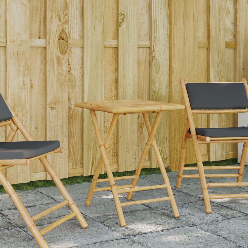 Mesa Plegable De Jardín De Bambú Ø