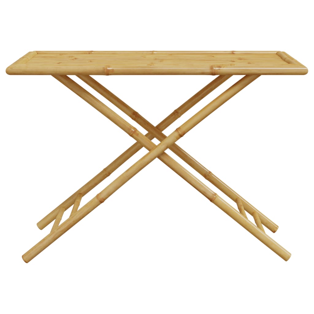 Mesa De Jardín Plegable De Bambú 110X55X75 Cm