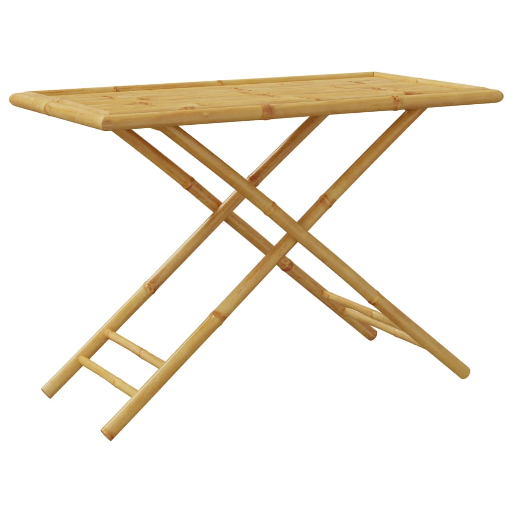 Mesa De Jardín Plegable De Bambú 110X55X75 Cm