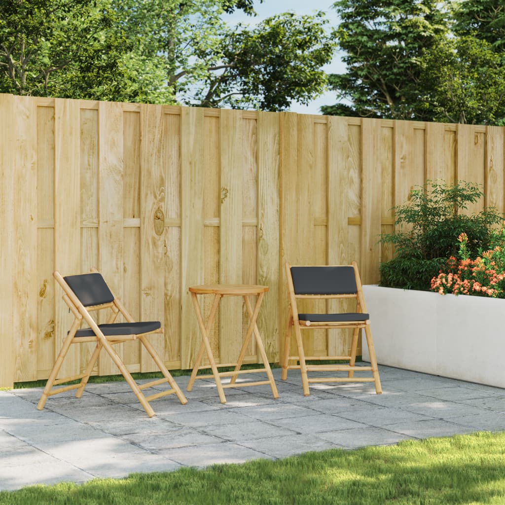 Mesa Plegable De Jardín De Bambú Ø