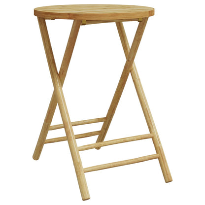Mesa Plegable De Jardín De Bambú Ø