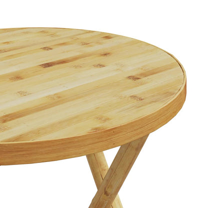 Mesa Plegable De Jardín De Bambú Ø