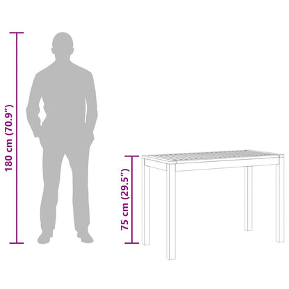 Mesa De Comedor De Jardín Madera Maciza De Acacia