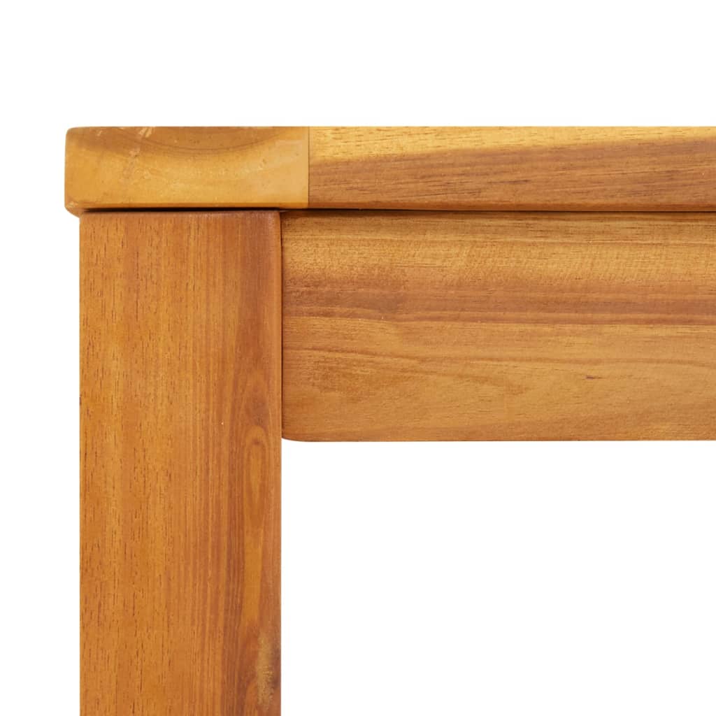 Mesa De Comedor De Jardín Madera Maciza De Acacia