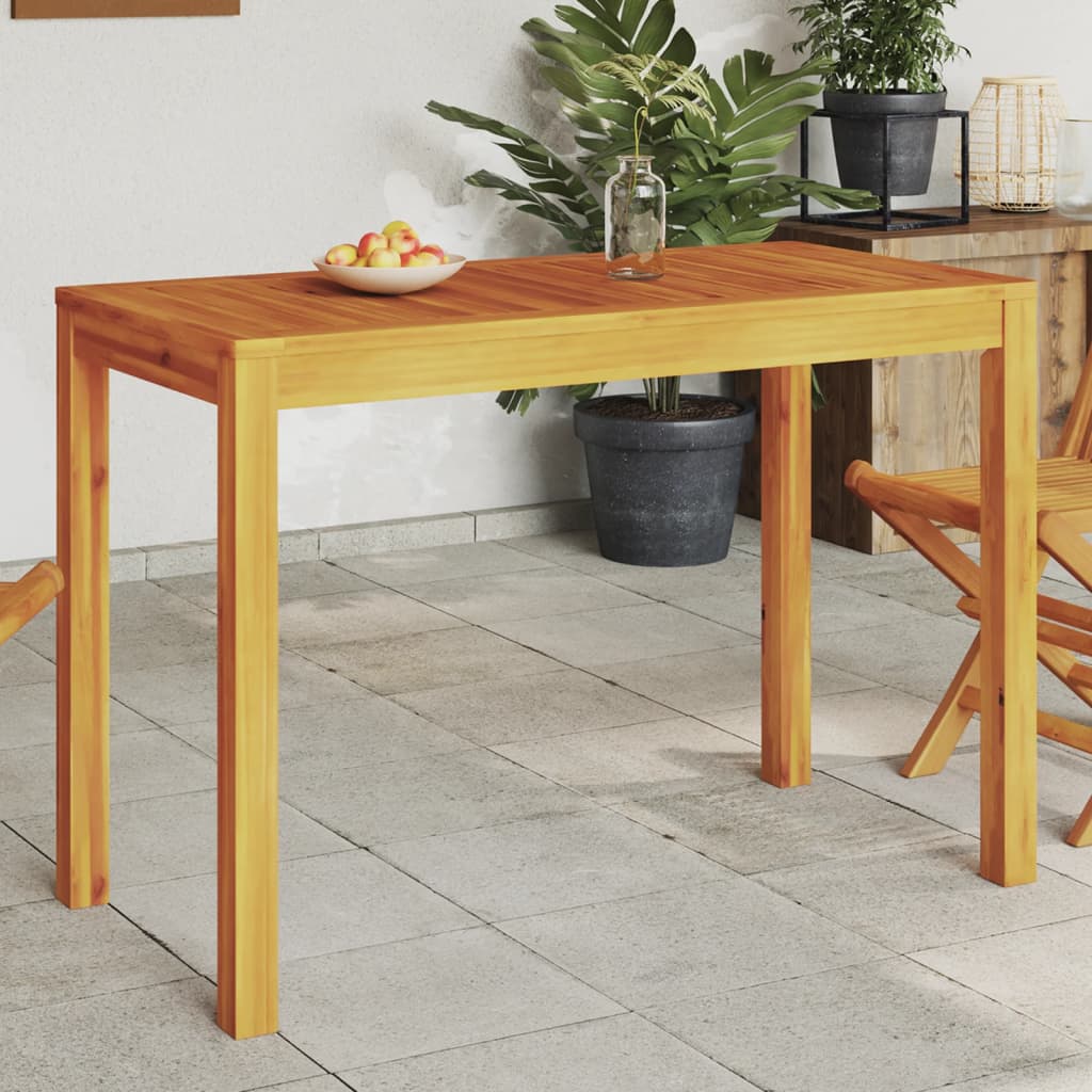Mesa De Comedor De Jardín Madera Maciza De Acacia