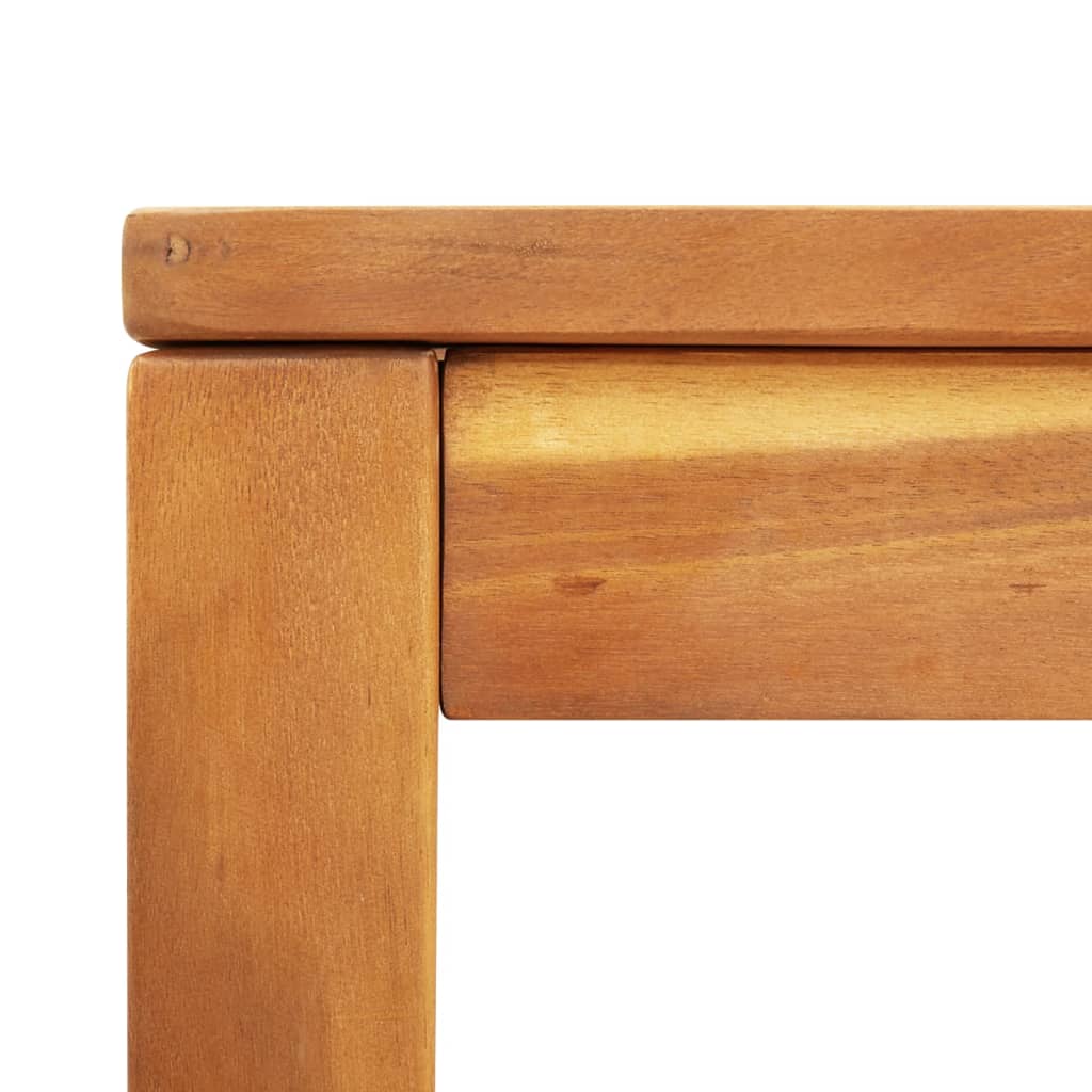 Mesa De Comedor De Jardín Madera Maciza De Acacia