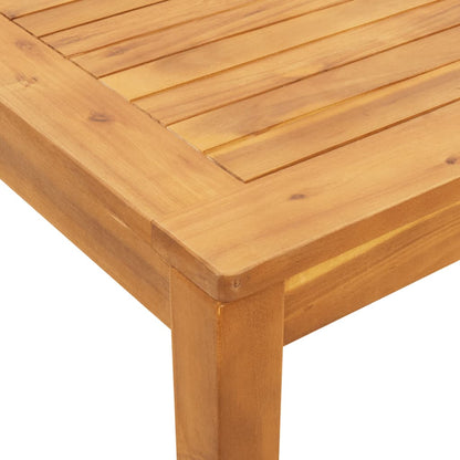Mesa De Comedor De Jardín Madera Maciza De Acacia