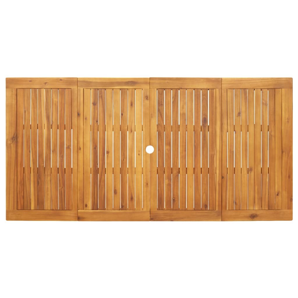 Mesa De Comedor De Jardín Madera Maciza De Acacia