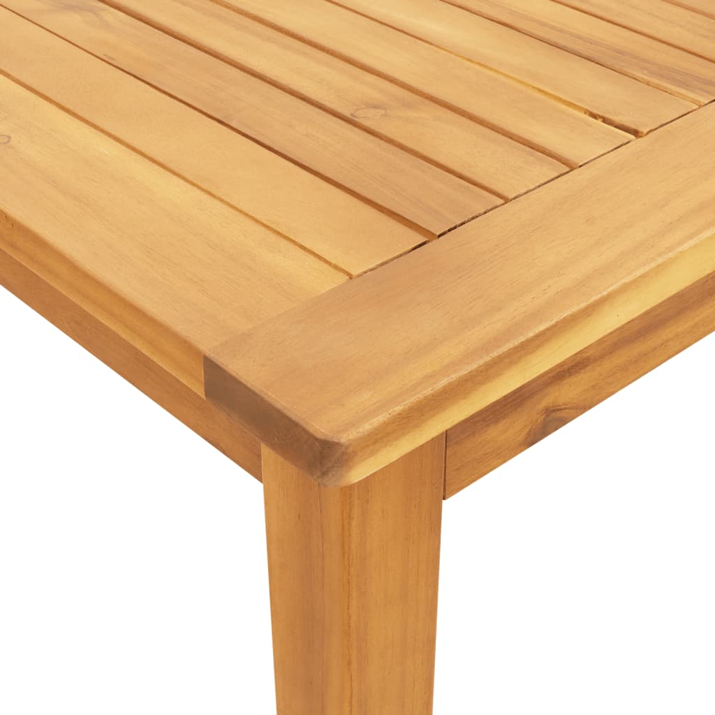 Mesa De Comedor De Jardín Madera Maciza De Acacia
