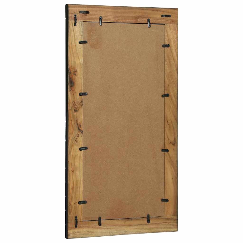 Espejo De Pared Rectangular Negro Y Marrón 50 X 2 X 90 Cm