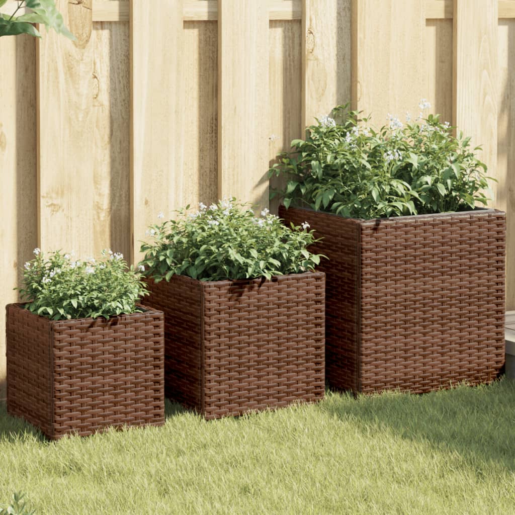 Jardineras 3 Unidades Ratán Sintético