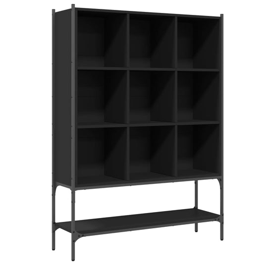 Estantería De Madera De Ingeniería Negra 102X30X141,5 Cm
